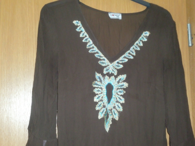 Tunika, ca. Gr. 36/38, braun