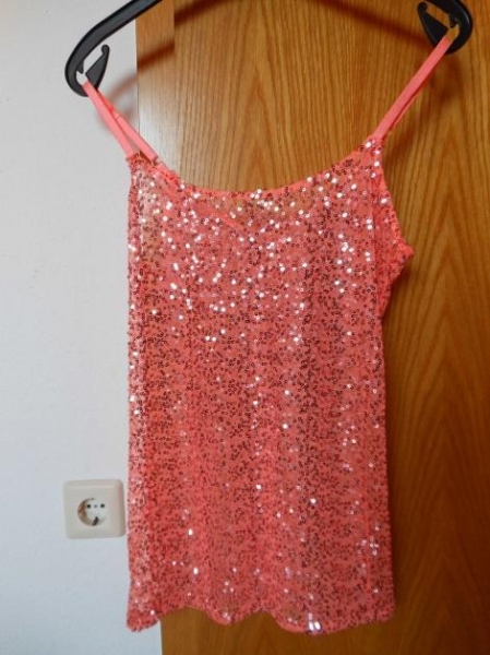 Spaghetti Top lachs mit Paletten