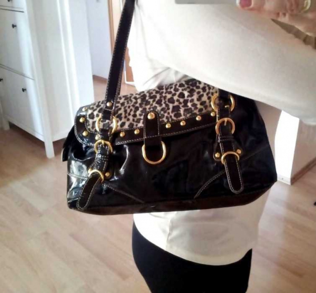 Süsse Tasche mit Leopardfellmuster / David Jones