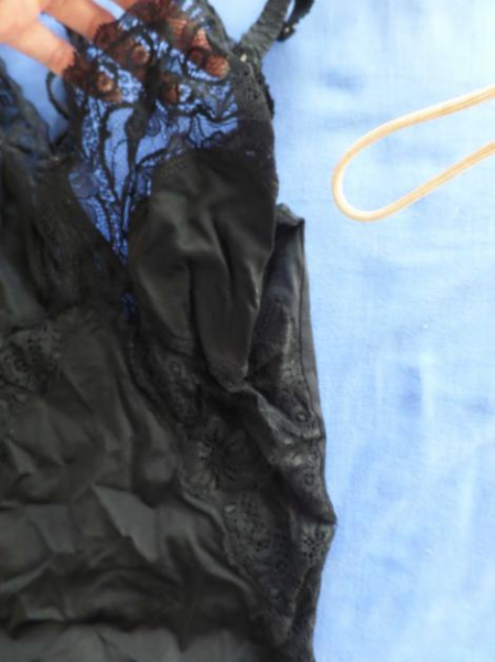 Schwarzer Spitzenbody original Vintage