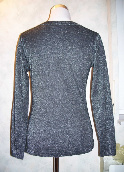 ZAGORA// Anthrazit-farbenes Glitzer-Oberteil Gr. 36/ 38 für Silvester NEU