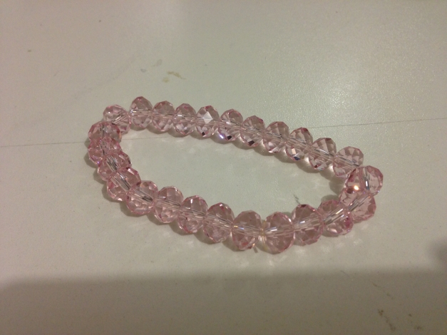 Rosa Glasperlen Armband