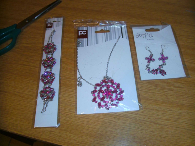 Modeschmuckset 3-teilig; Neu; Farbe: Pink