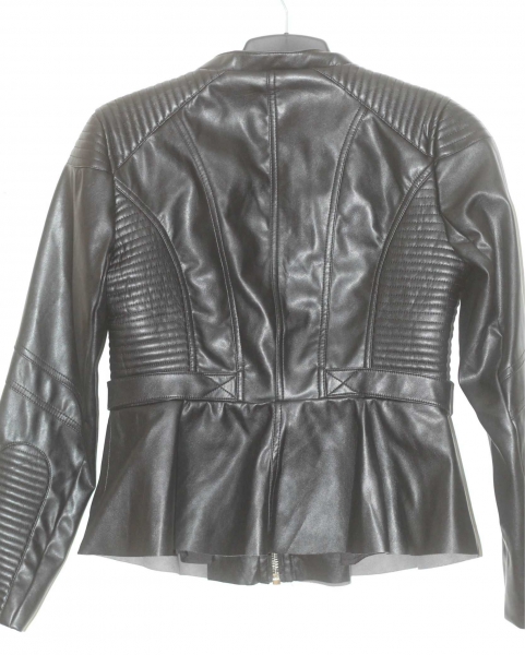 H&M schwarze Schößchen Lederjacke