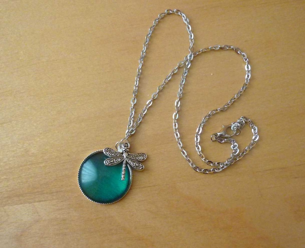 Kette grüne Libelle mystic gothic romantisch grün türkis 