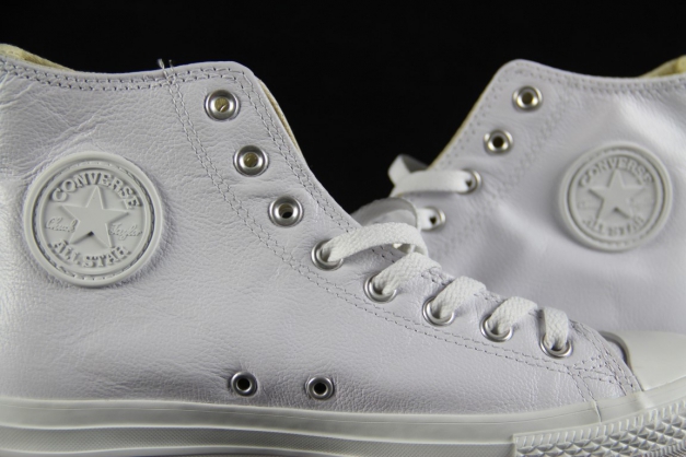 Converse All Star White Mono Leather Hi - Weiß Leder Größe 42 NEU