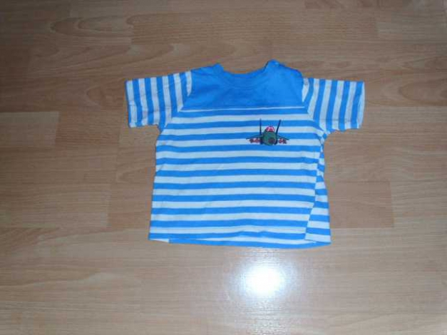 T-Shirt, blau-weiß mit Motiv, Gr. 68