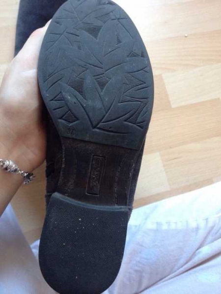 Overknees, echtes graues Wildleder