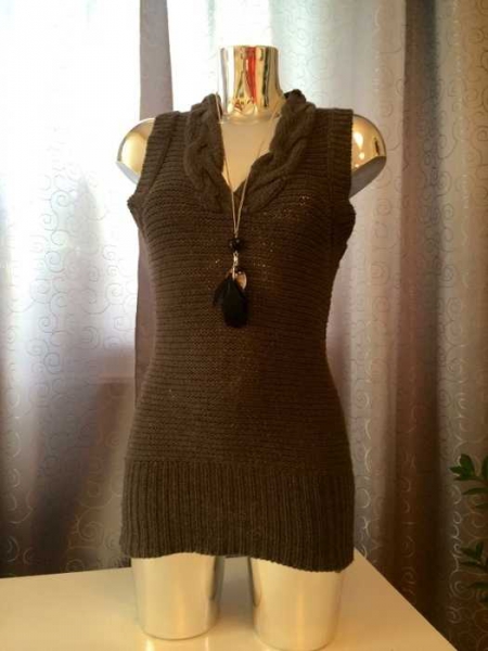 Strickweste Strickkleid grau von Blend Gr. S