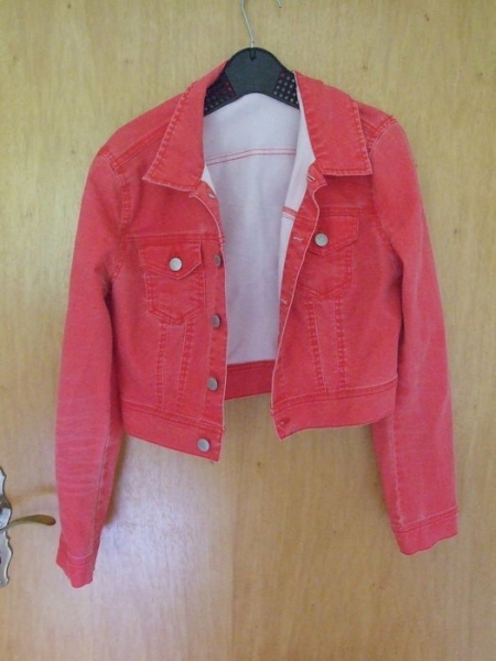 rote Jeansjacke H&M