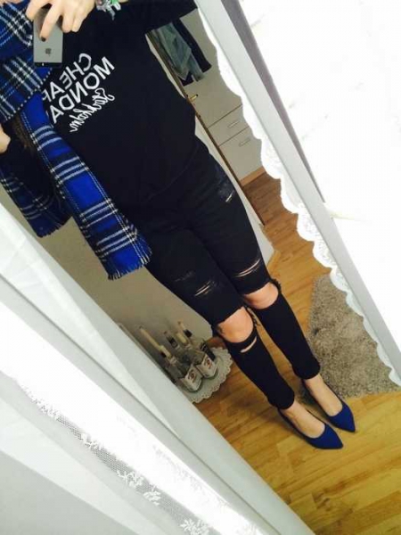 Cheap Monday Stockholm Pullover Sweater Hoodie Schwarz Weiß