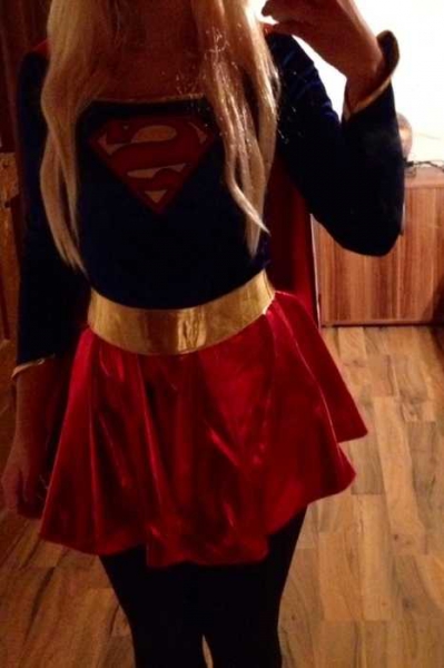 Supergirl Kostüm Fasching Karneval XS sexy
