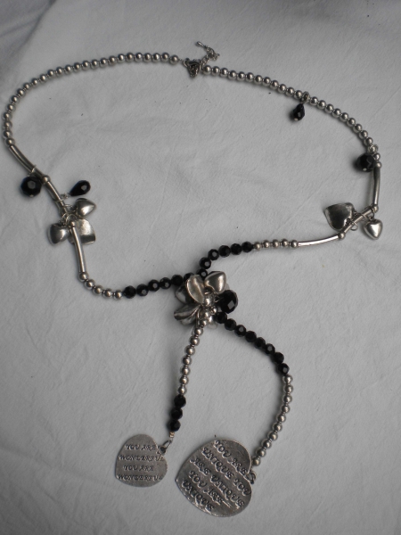 Statement Kette schwarz silber Blogger Boho