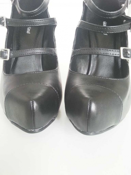 Neu! Graceland/Deichmann schwarze Riemchen-Highheels aus Kunstleder Gr. 37 / Neu!