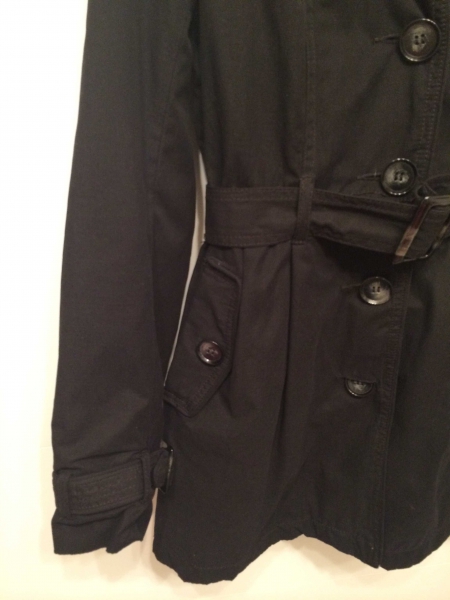 Coat Figurbetont Jacke schwarz H&M Gr. 34