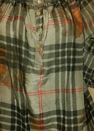 Sehr schöne locker sitzende Bluse in Kariertes Muster Neu / Mei