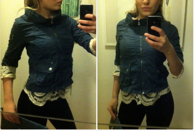 tolle blaue Sommerjacke/ Übergangsjacke XS 