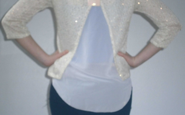 Glitzer Chiffon Oberteil