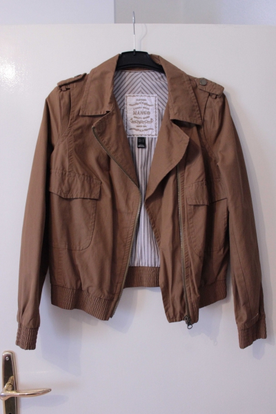 NEU Biker - Jacke in Cognac Braun / Mango 