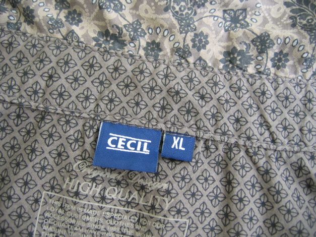 Bluse von Cecil, grau gemustert