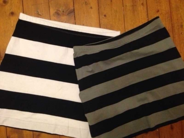 2 Basic Röcke H&M gestreift