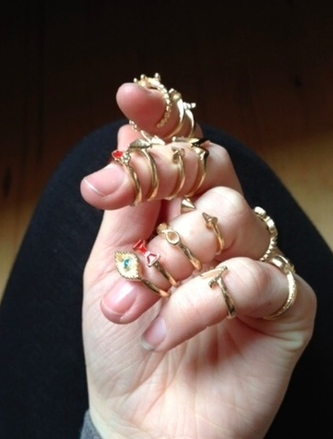 goldene Ringe (Fingerspitzenringe)