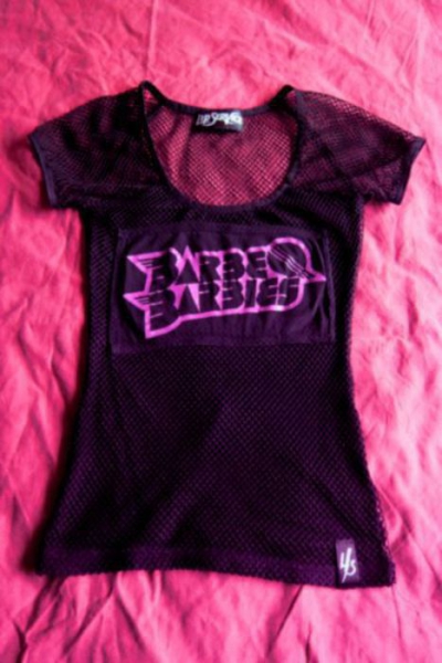 DIY Barbe-Q-Barbies Fishnet-Shirt *Lip Service* *The 69 Eyes* *Gothic* *Punk* *Finnland*