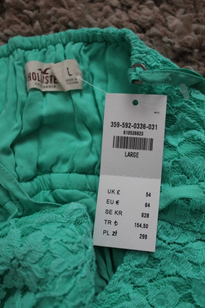 türkises Hollisterkleid Spitze