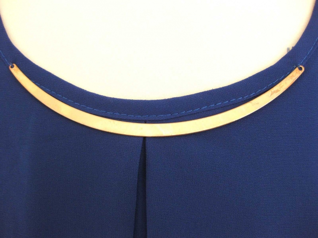 Chiffontop blau königsblau XS-S *NEU mit Etikett*