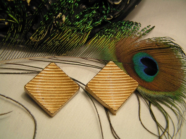 Coole 80er Ohclips, true vintage, gold