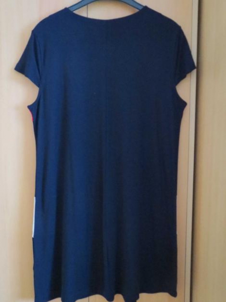 Kleid/Tunika, Gr.42/M, marine-rot-beige