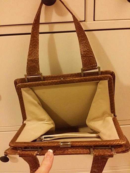 Super schöne Vintage Tasche aus schlangen leder