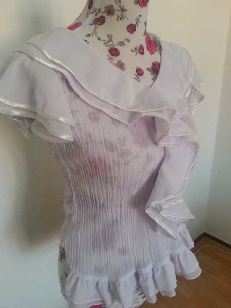 Romantisches Vollan Top weiß S