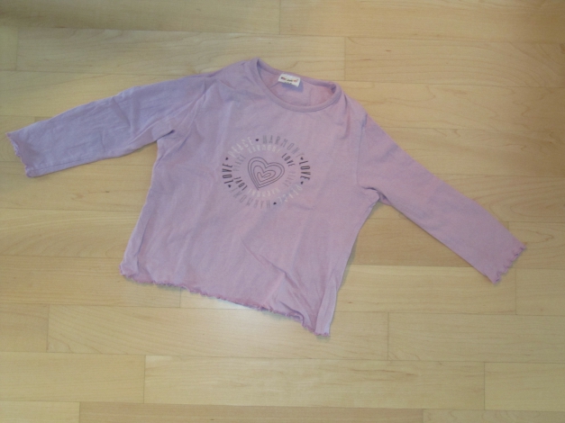 Langarm Pulli lila Gr.104 Kita Shirt