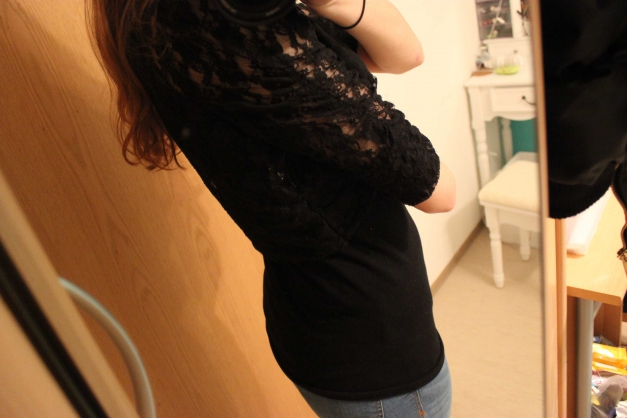 Schwarzes Spitzen Bolero