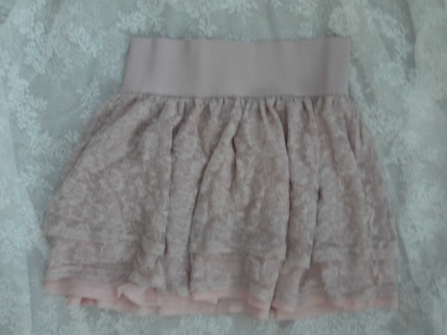 rosa rüschen rock spitze