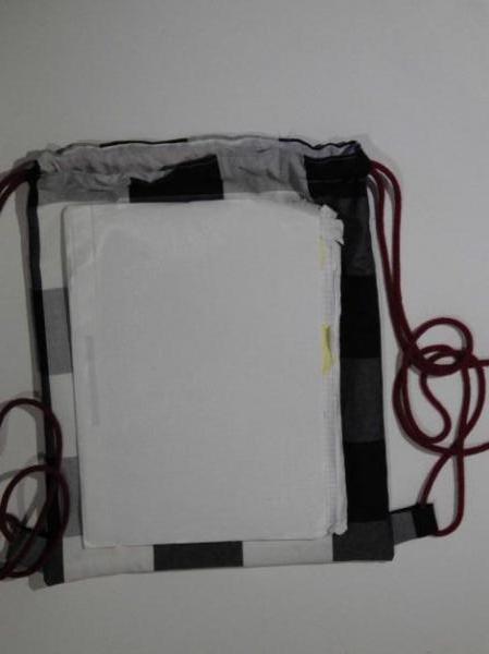 Karo schwarz weiß Turnbeutel Beutel Indie Blogger Herbst