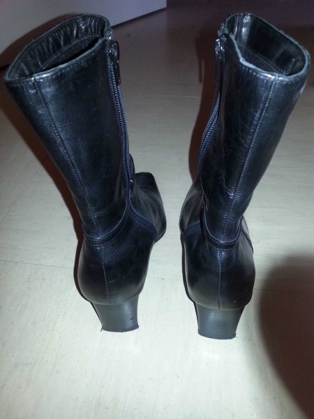 wie Neu Lederstiefeletten echtes Leder Stiefeletten schwarz gr. 37
