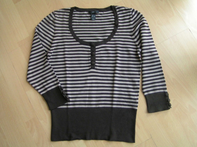 Traumhafter H&M Strickpullover Schoko Braun Beige Gr.40 Neu 