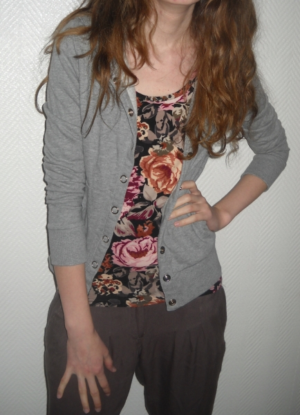 Only Boho Jacke Cardigan Strickjacke Vintage grau 34 XS S 36 38 40 Oversized Kapuze Druckknöpfe