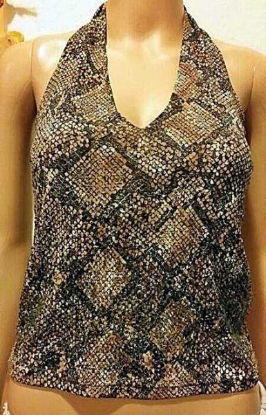 Wunderschöne Edel Top mit Schlangenmuster und Streisssteichen / PSSSY/ Les Possedes