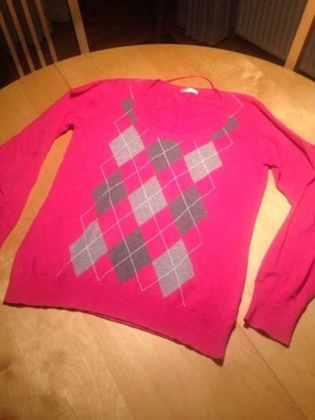 Karopulli in Pink mit Rundhals Größe XL