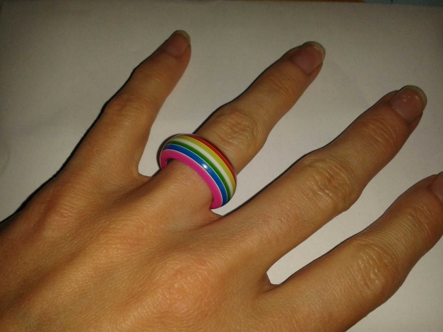 Regenbogen Ring, bunt