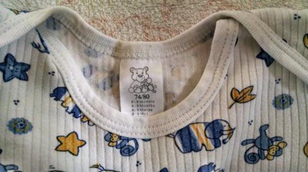 Gerippter Kurzarmbody Gr. 56/62