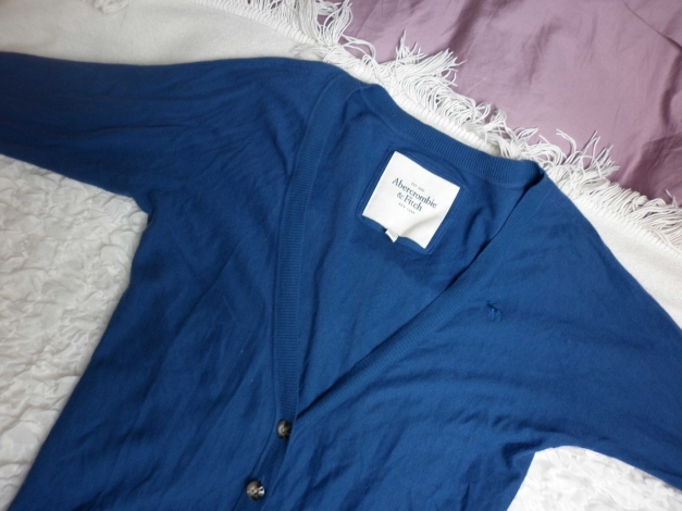 Abercrombie & Fitch Cardigan Strickjacke blau 