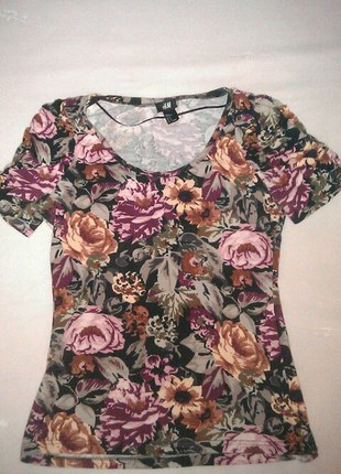 H&M Shirt Blumen Gr. 36/38