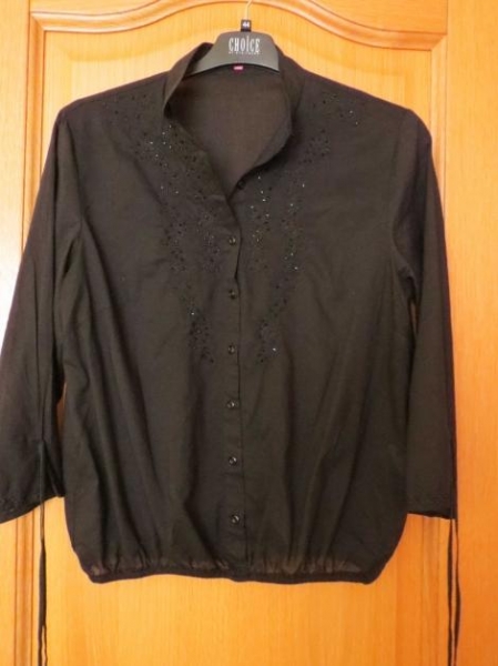 Bluse,3/4Arm,schwarz