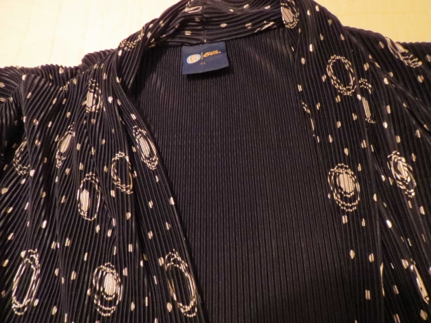 Offene Abendjacke, Gr.44/L, neu, schwarz-silber