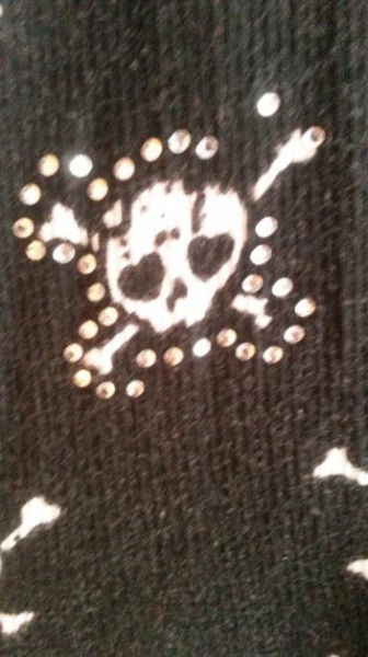 Totenkopf Tanktop mit Glitzersteinen