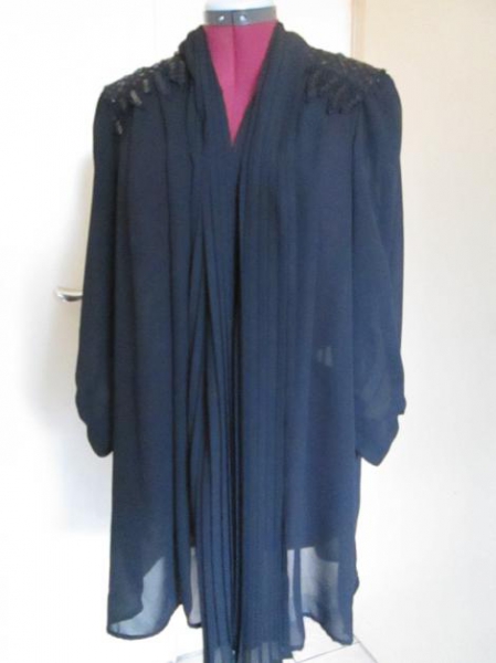festlicher Überwurf, Bluse, Jacke transparent m. Pailetten